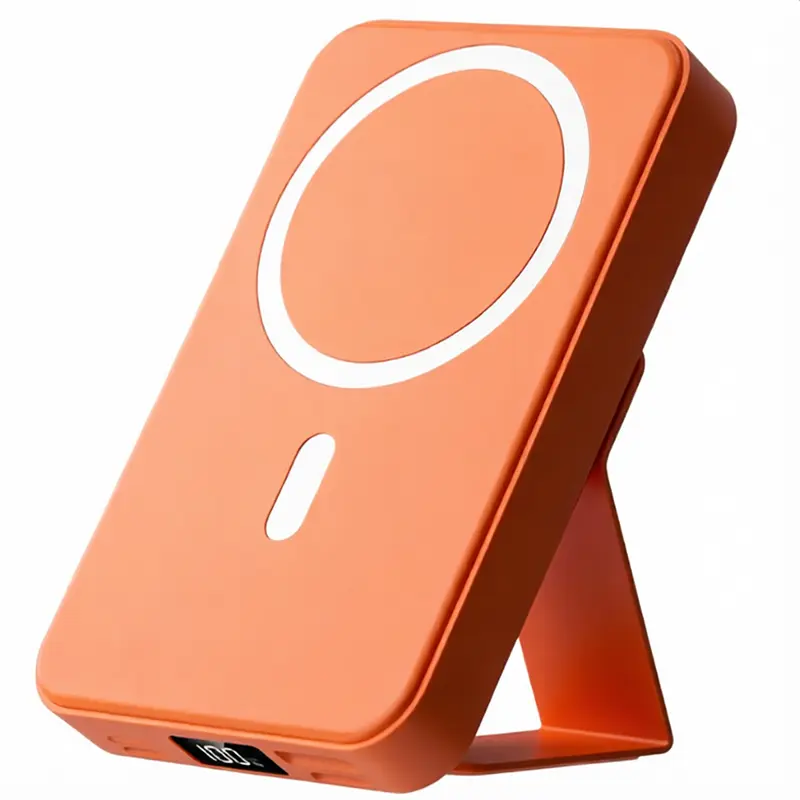 10000mAh Magnetic Power Bank - Portable Mobile Charger with Foldable Stand, LED Digital Display, for iPhone, Android, Smartphone, Back to School Haul Tools and Gadgets, Compact Travel Gifts for Him Battery Pack,back to school,back to school haul