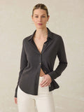 Sunwashed Regenerative Cotton Knit Shirt - Washed Black