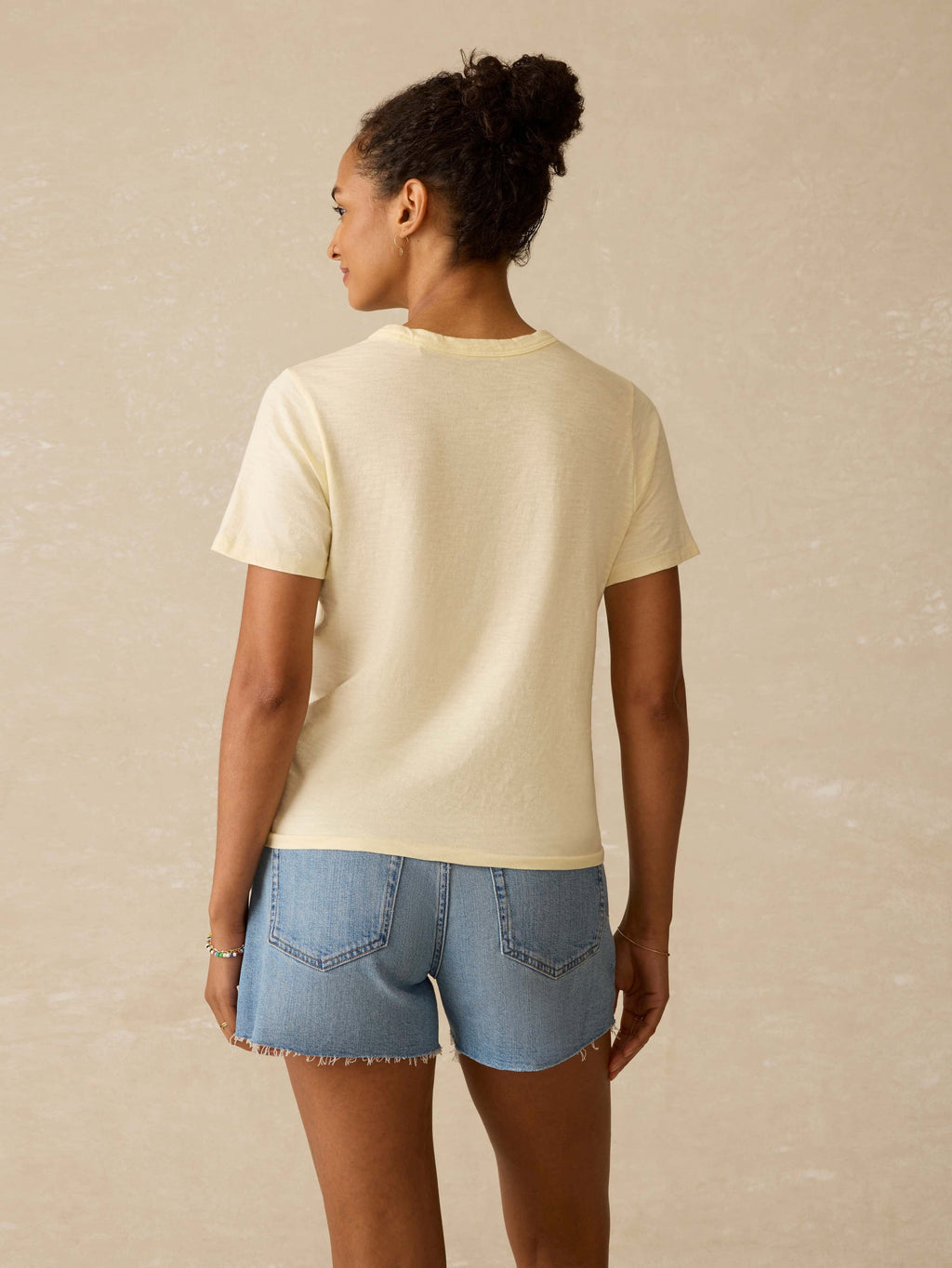Sunwashed Regenerative Essential Tee - Lemon Sorbet