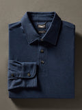 Movement™ Long-Sleeve Pique Polo - Harbor Night Heather