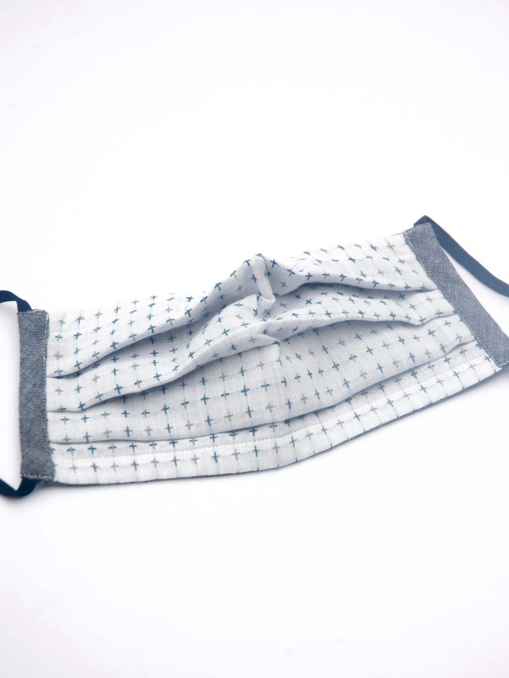 Artisan Cotton Mask - White Windowpane Dobby