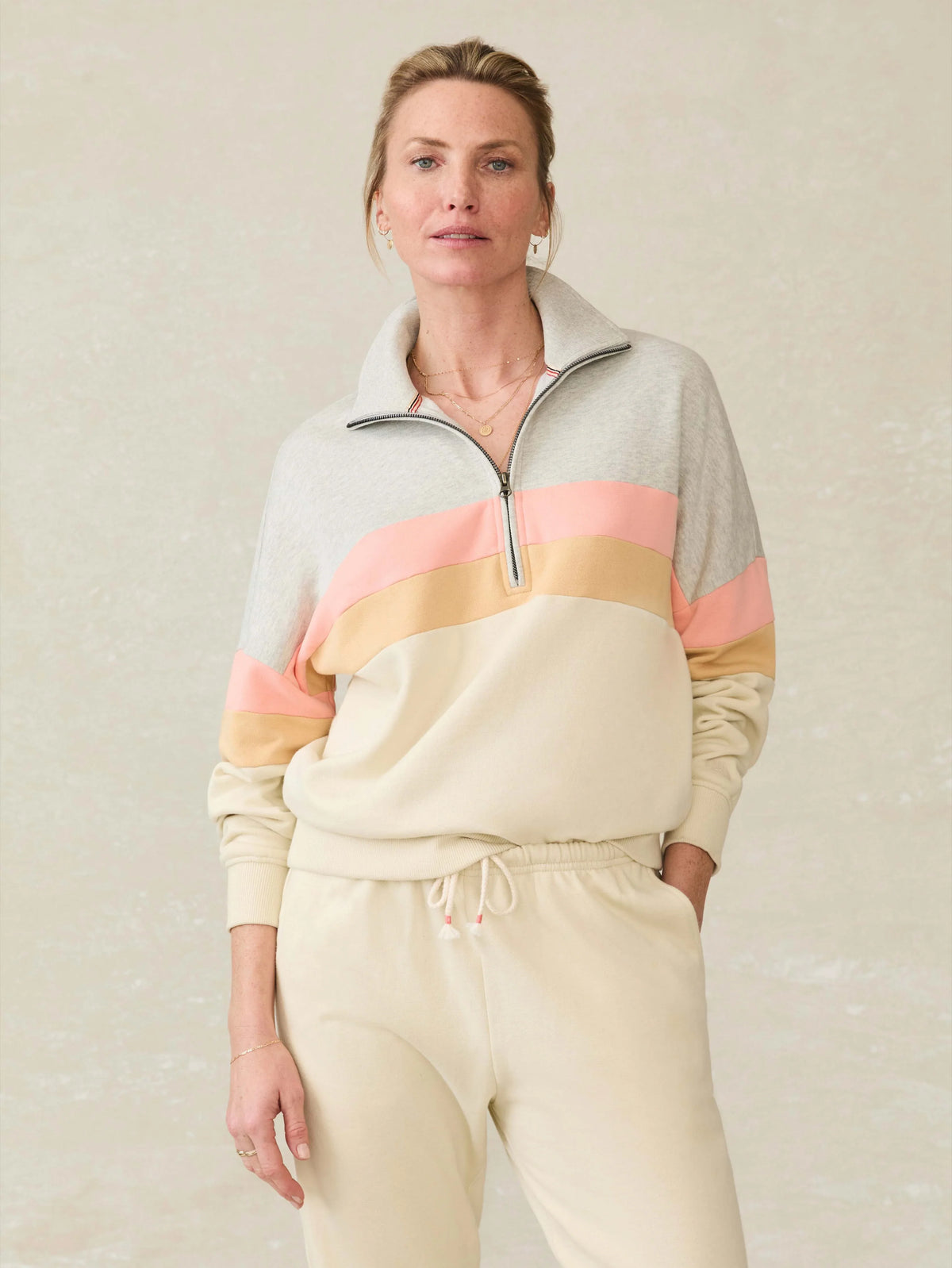 High Standard Fleece Quarter Zip - Golden Horizon