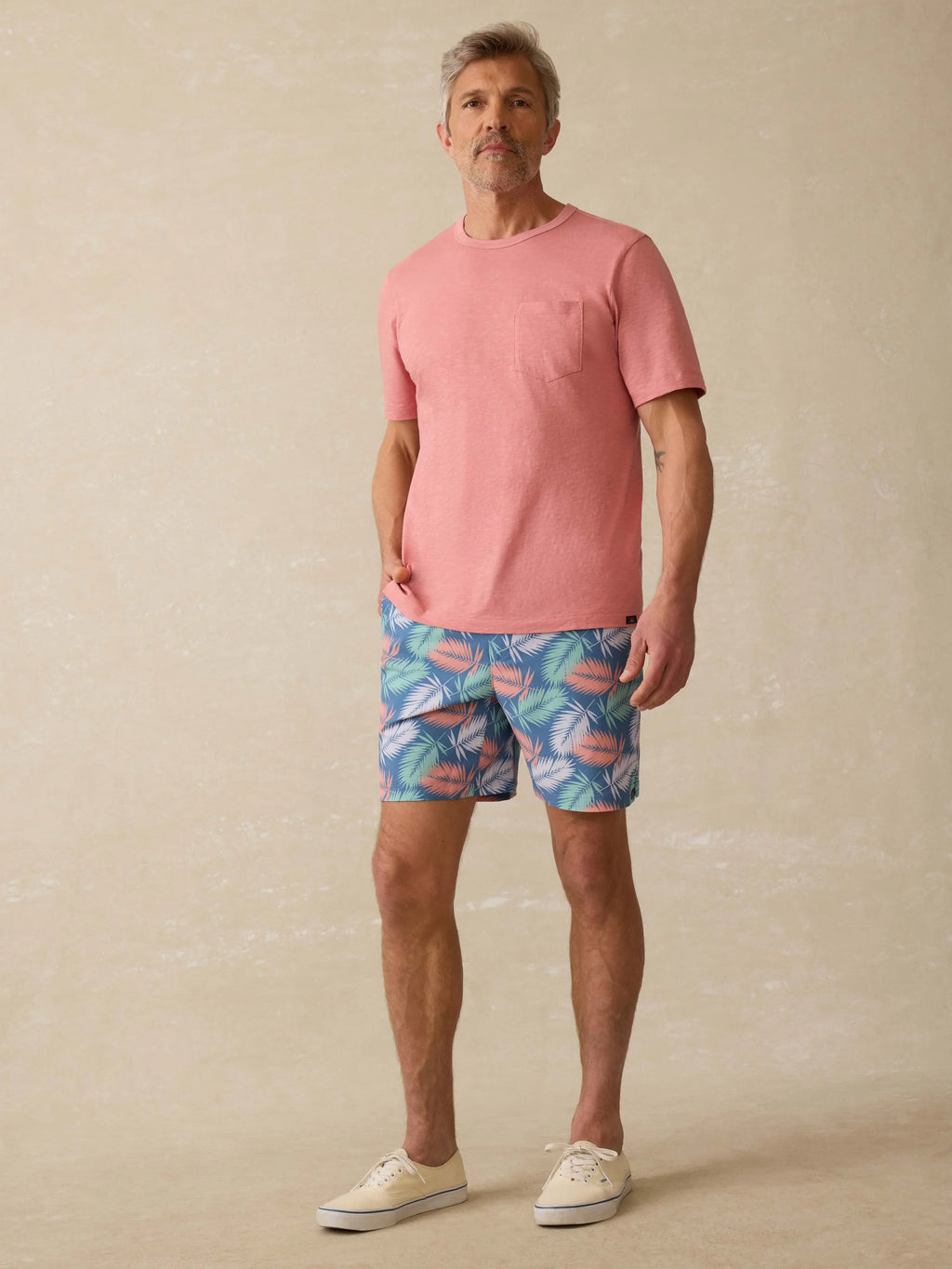 Sunwashed Regenerative Pocket Tee - Faded Flag