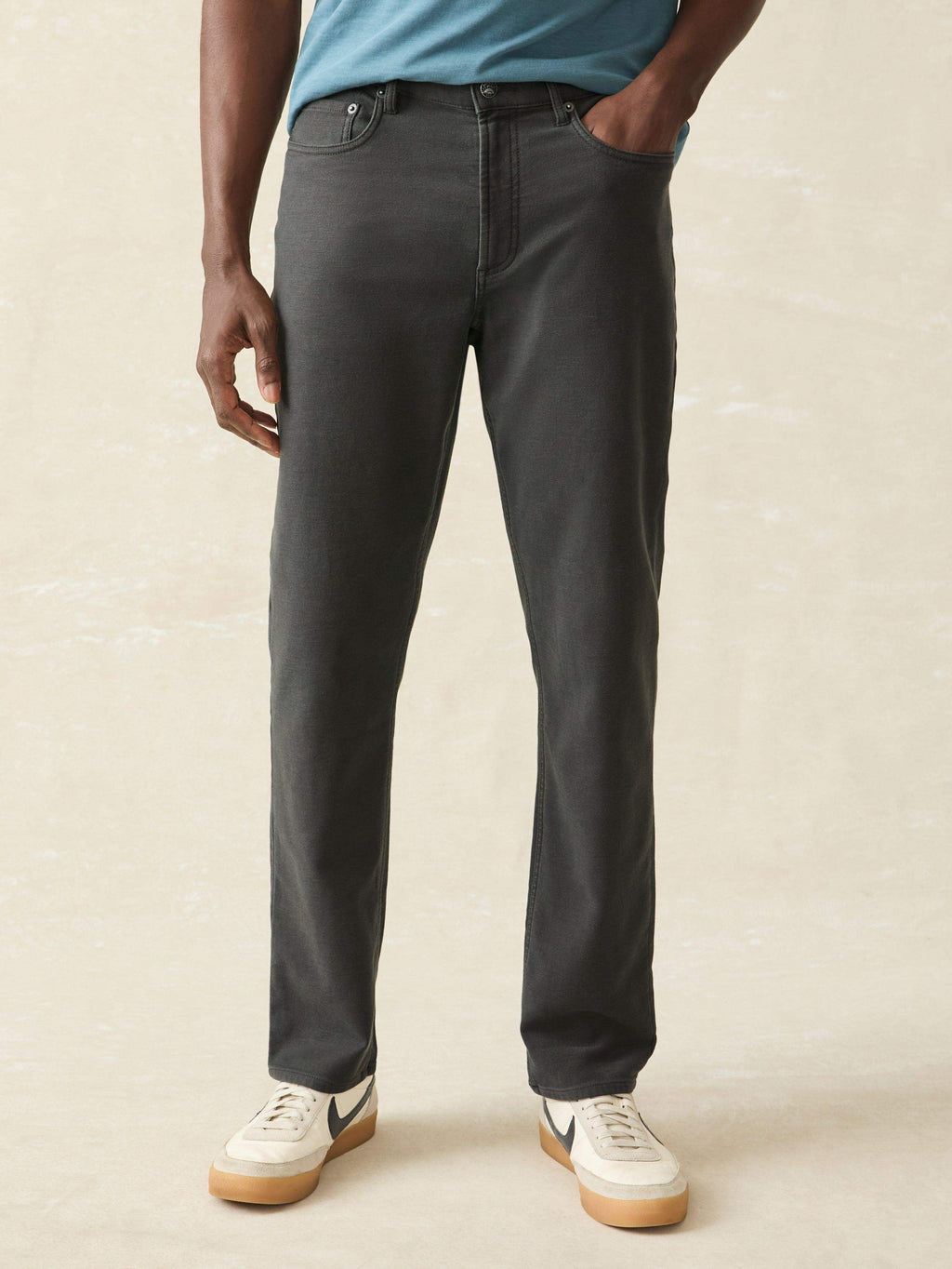 Stretch Terry 5-Pocket Athletic Fit - Onyx Black