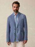 Movement™ Linen Blazer - Storm Cape Windowpane