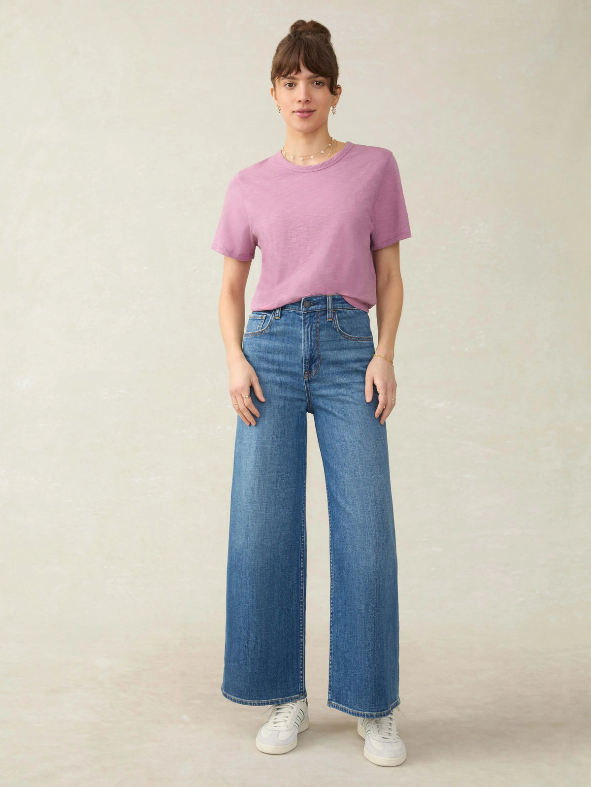 Sunwashed Regenerative Essential Tee - Weathered Orchid