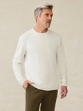 Cloud Reversible Crew - Ivory Heather Light Blue Heather