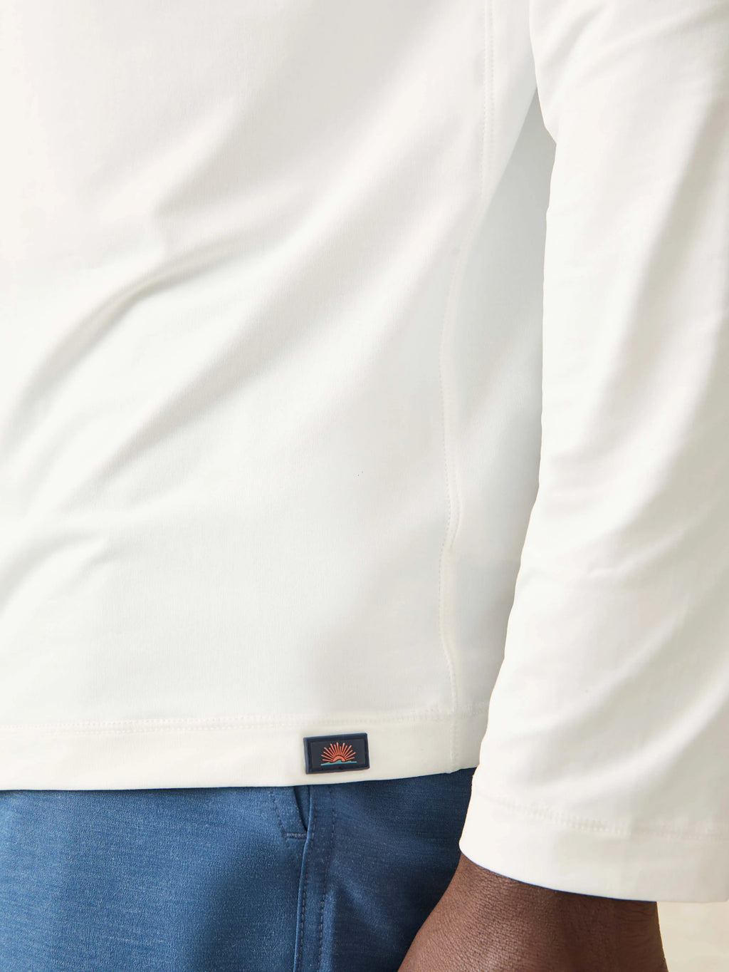 Shorelite Long-Sleeve Tech Tee - White Surf Stripe