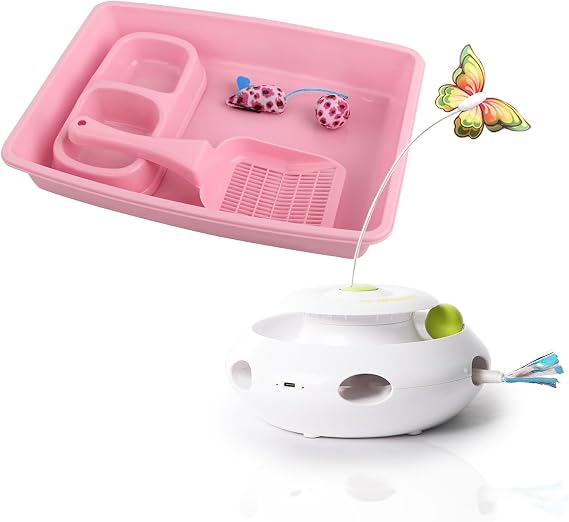 Kitten Litter Box Kit with Interactive Cat Toy product image