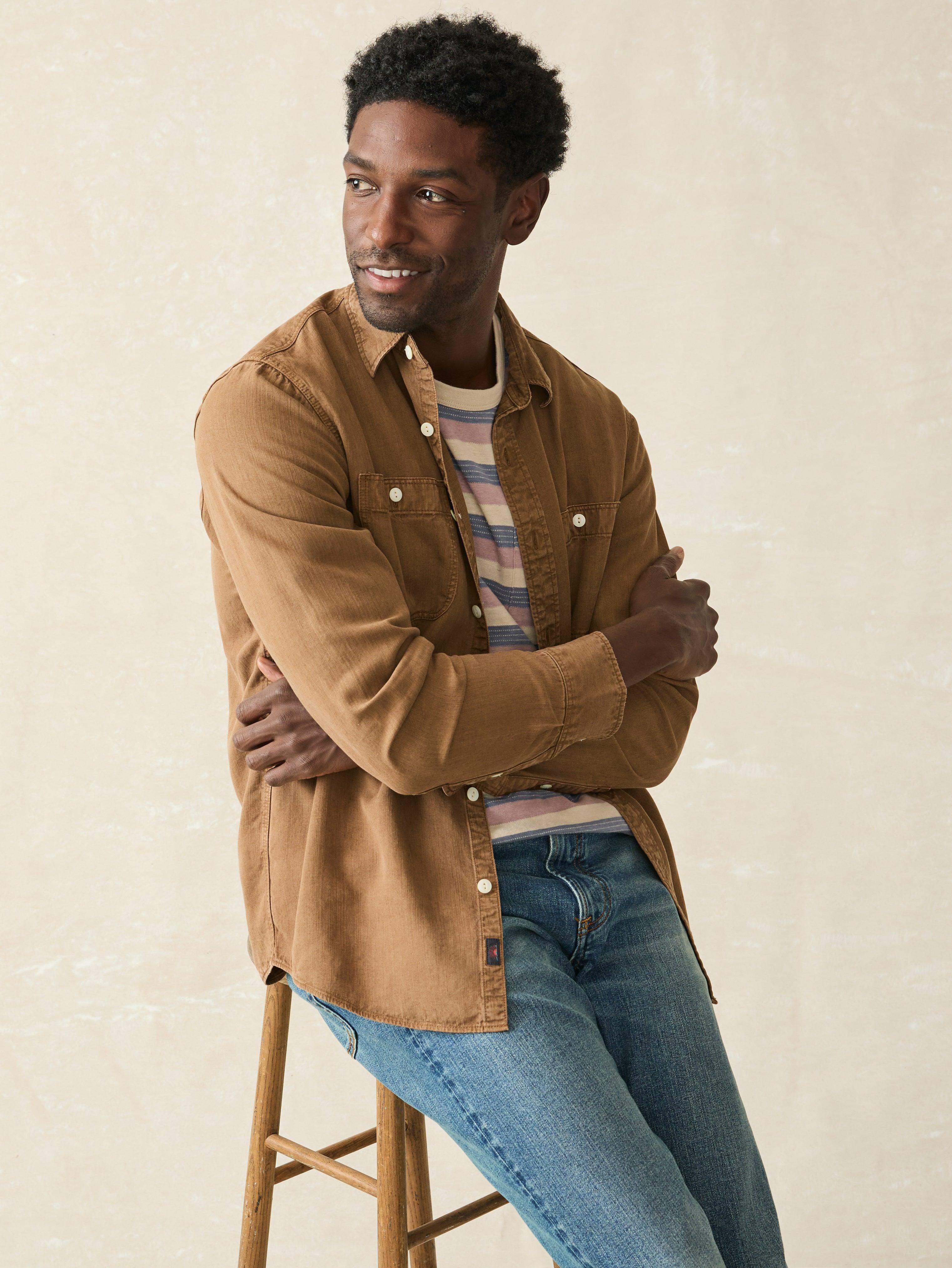 Tried & True Chambray Workshirt - Sahara Khaki
