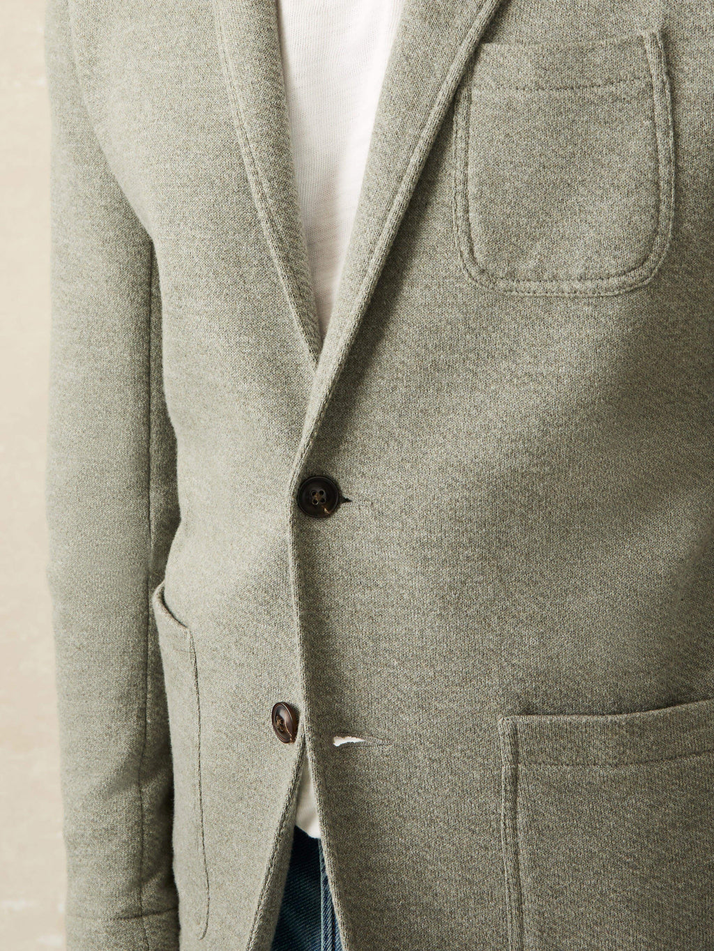 Inlet Knit Blazer (Tall) - Olive Brush Melange