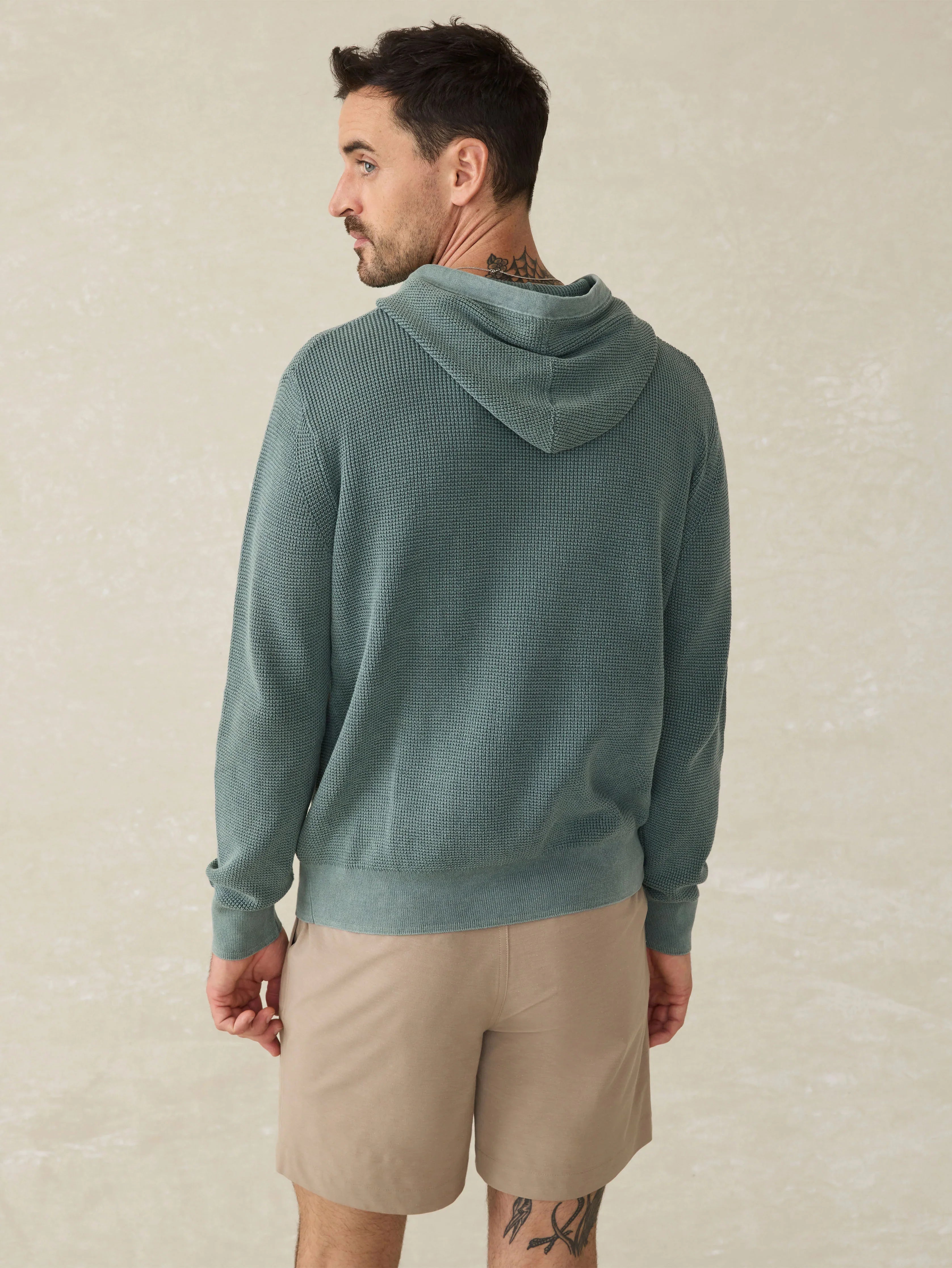 Sunwashed Sweater Hoodie - Mountain Olive