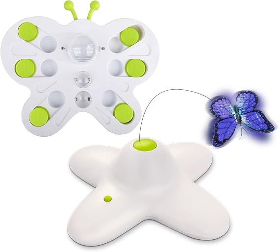 Cat Butterfly Toy and Puzzle Feeder Bundle product image