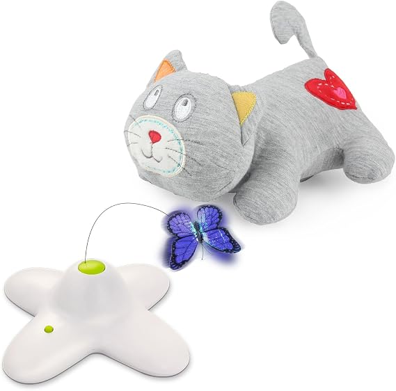 Cat Butterfly Toy and Plush Companion Bundle product image