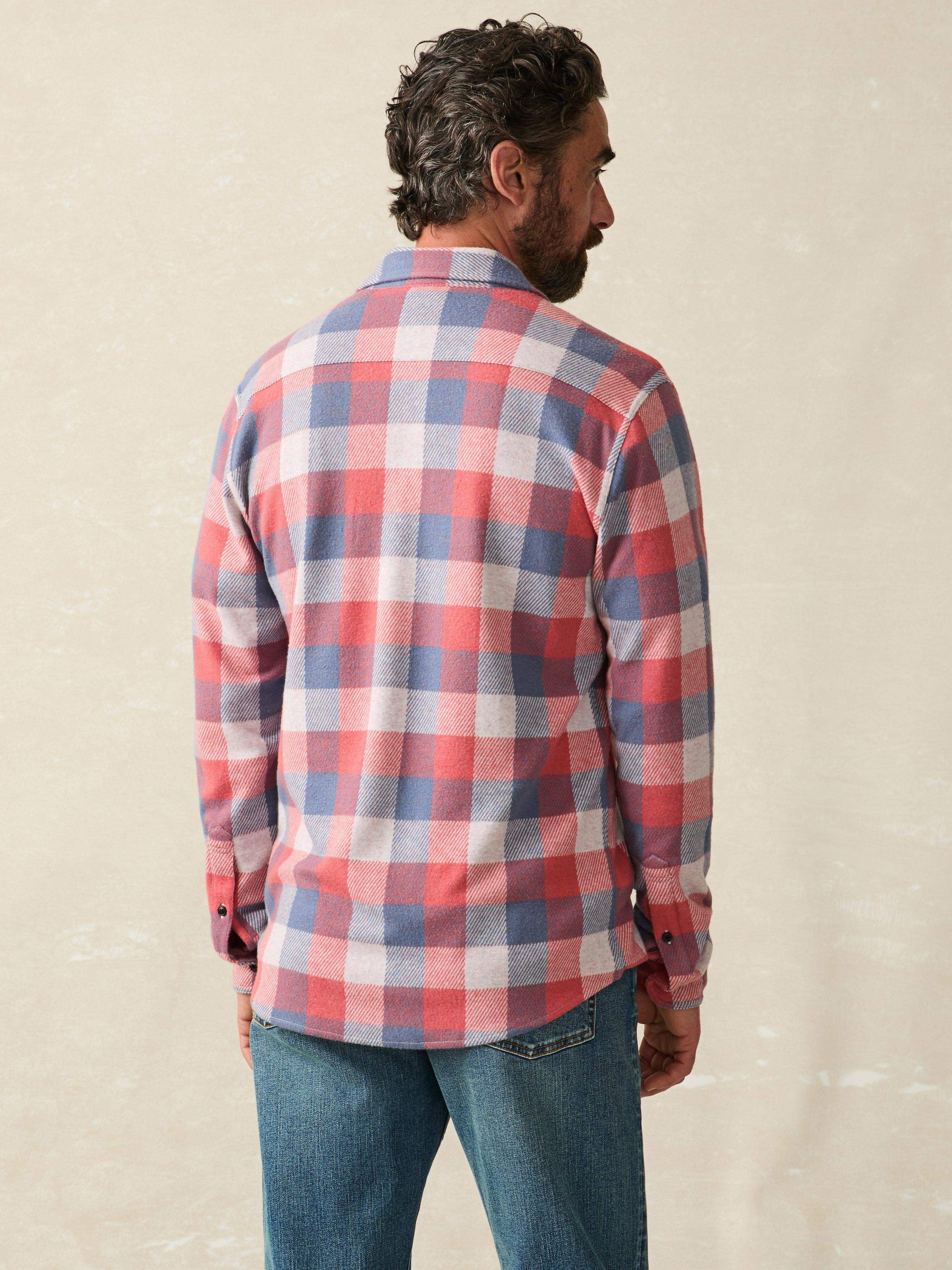 Legend™ Sweater Shirt (Tall) - Cherry Blue Buffalo