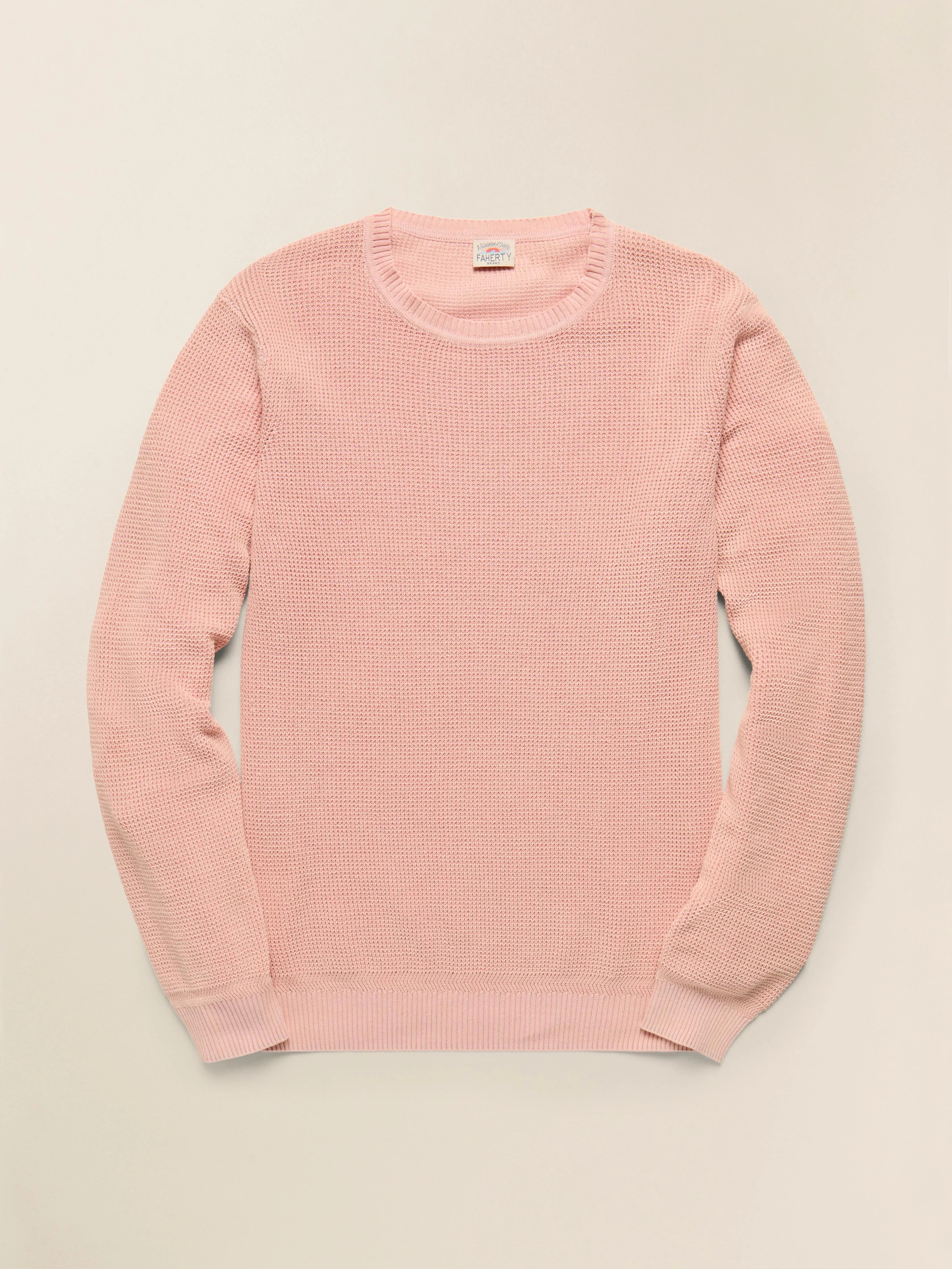 Sunwashed Crewneck Sweater - Coral Dawn