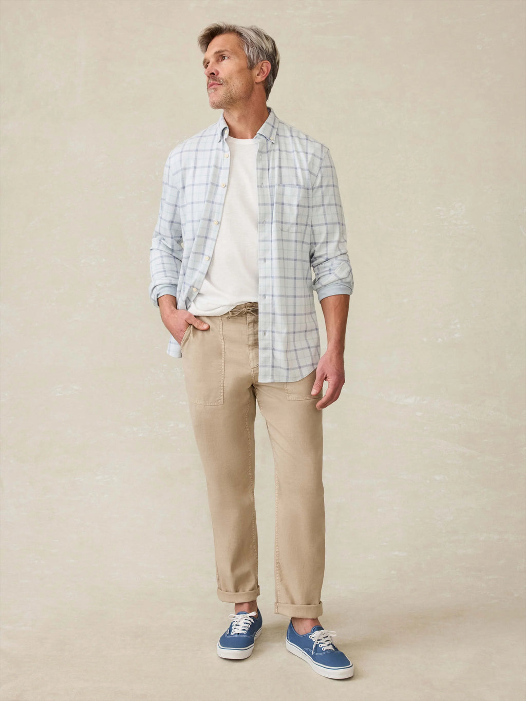 Coastline Knit Shirt - Hidden Lake Plaid
