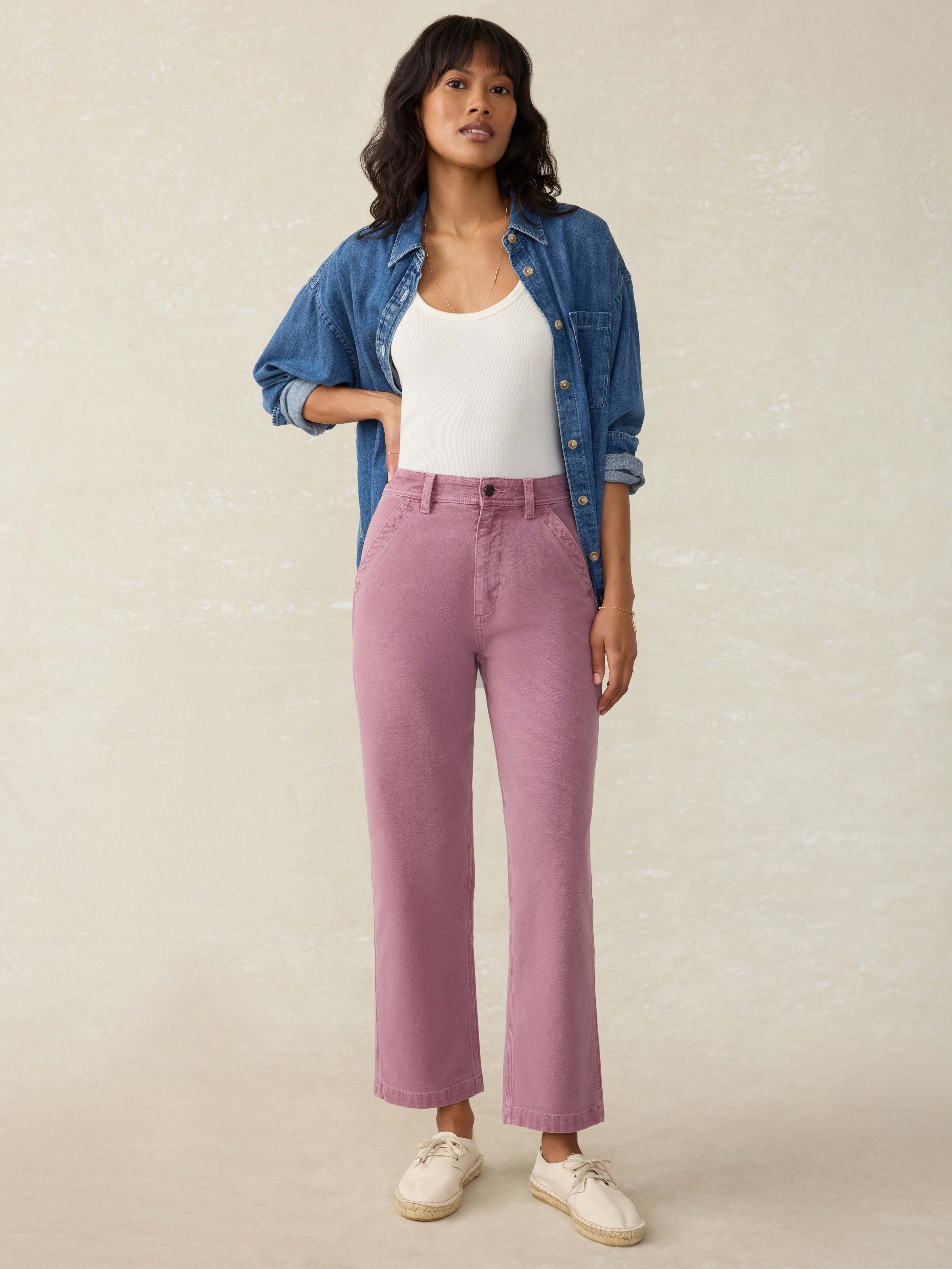 Sunwashed Canvas Dockside Pant - Weathered Orchid