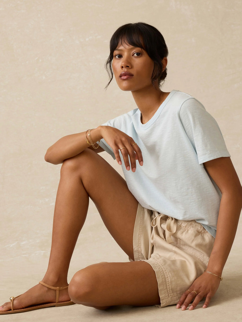 Sunwashed Regenerative Essential Tee - Sky