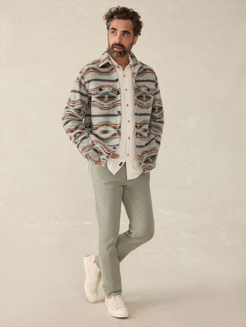 Legend™ Sweater Shirt (Single Pocket) - Off White