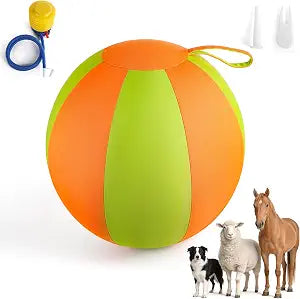 Herding Ball For Dogs, 22'' Dog Agility Training Balls With Handle For Outdoor Play, Anti-Burst Ball For Australian Shepherd And Horses, Interactive Toy Balls For Medium And Large Dogs product image