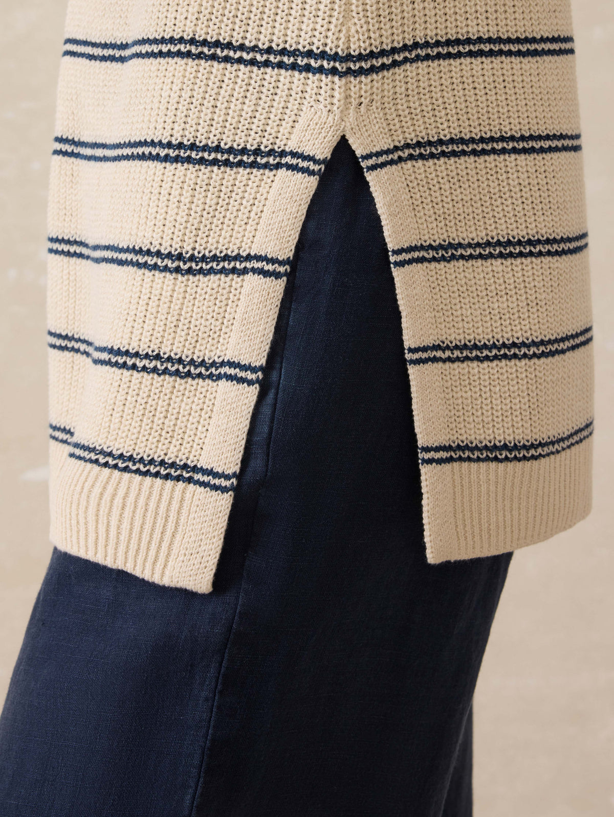 Miramar Linen Sweater Tunic - Lido Lines