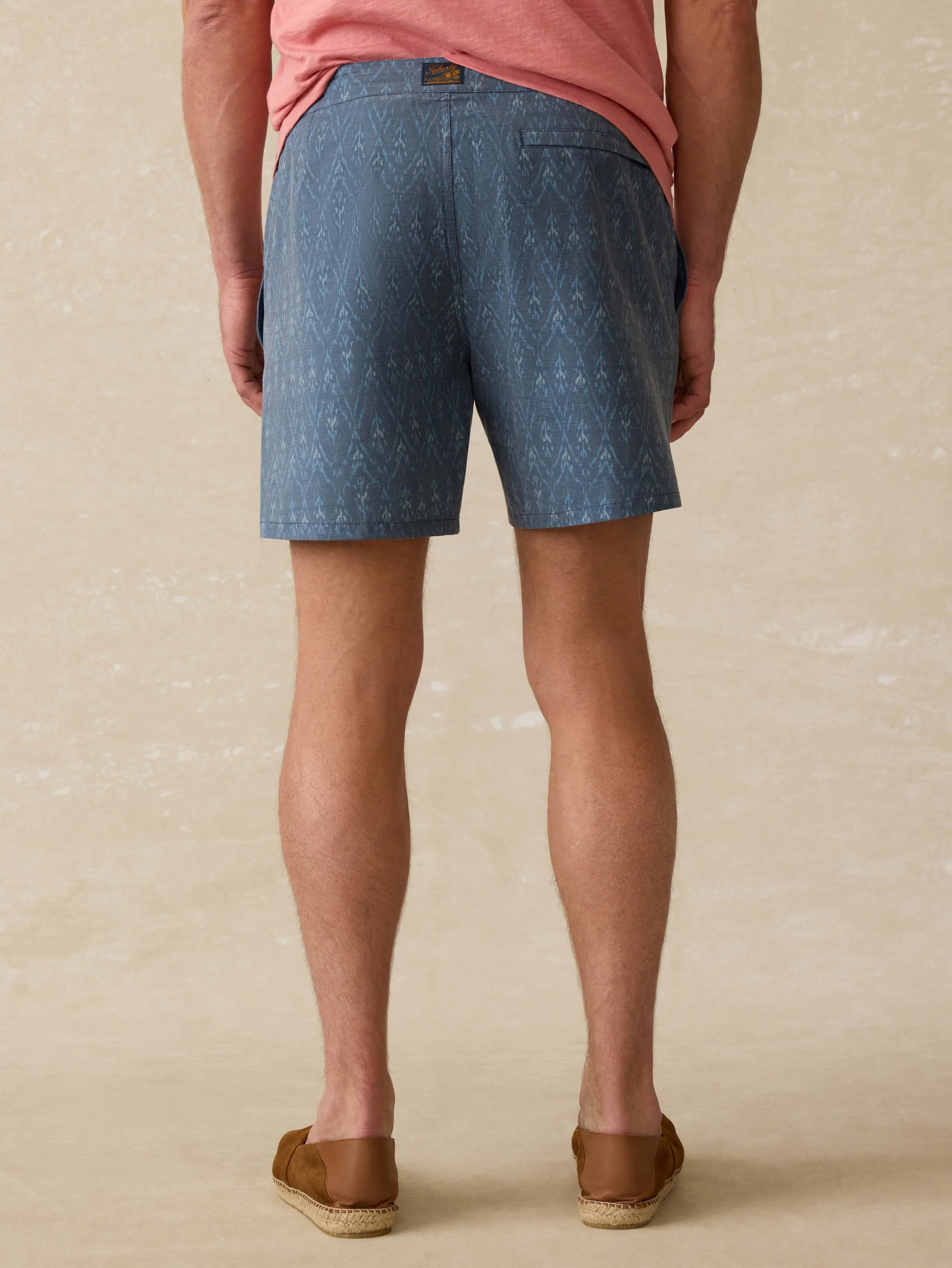 Biarritz Boardshort - Atlantic Waves Ikat