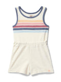 Kids Cabana Towel Terry Romper - Seacoast Skyline Stripe