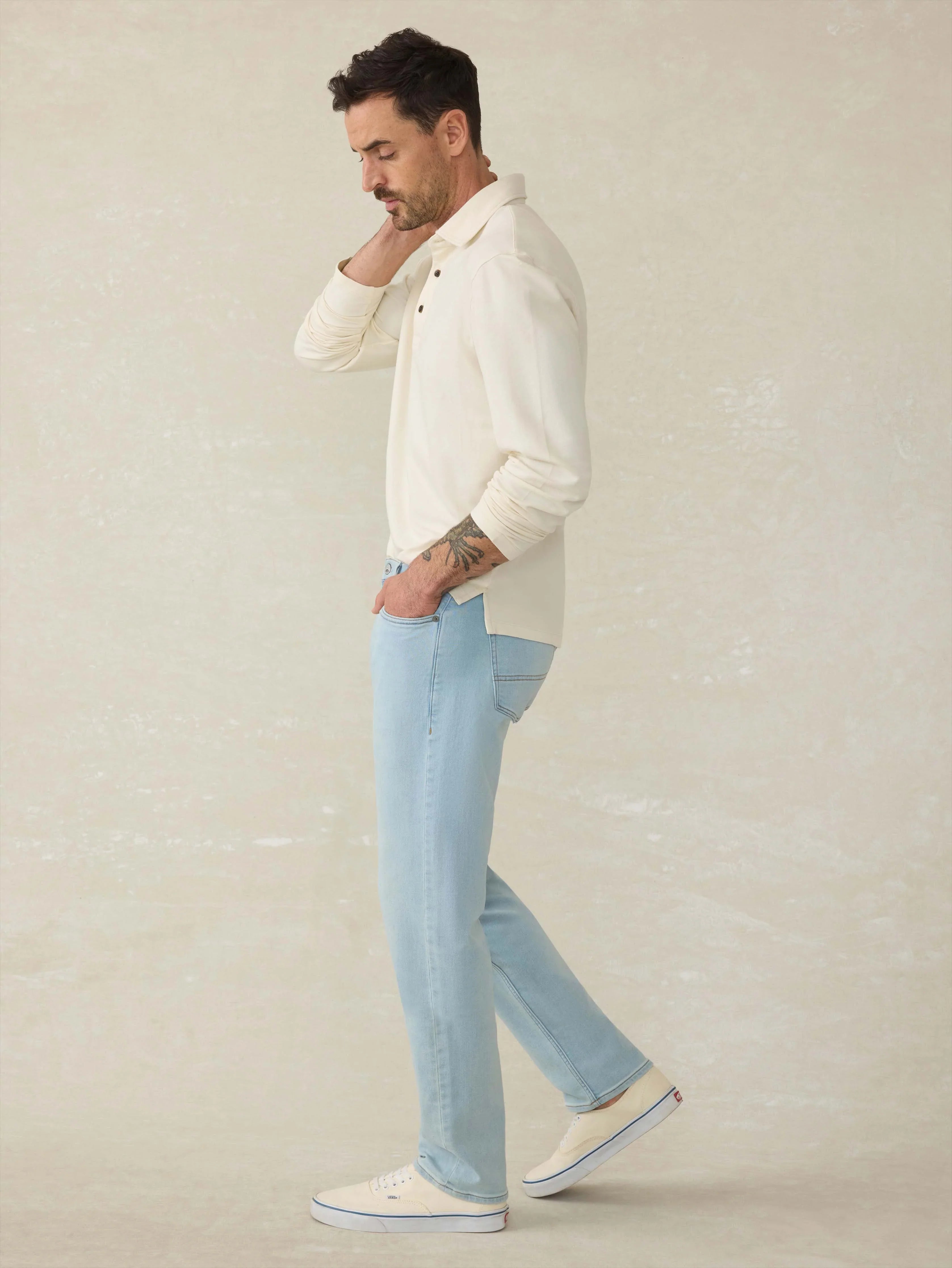 Stretch Terry Indigo 5 Pocket - Riverbend Wash