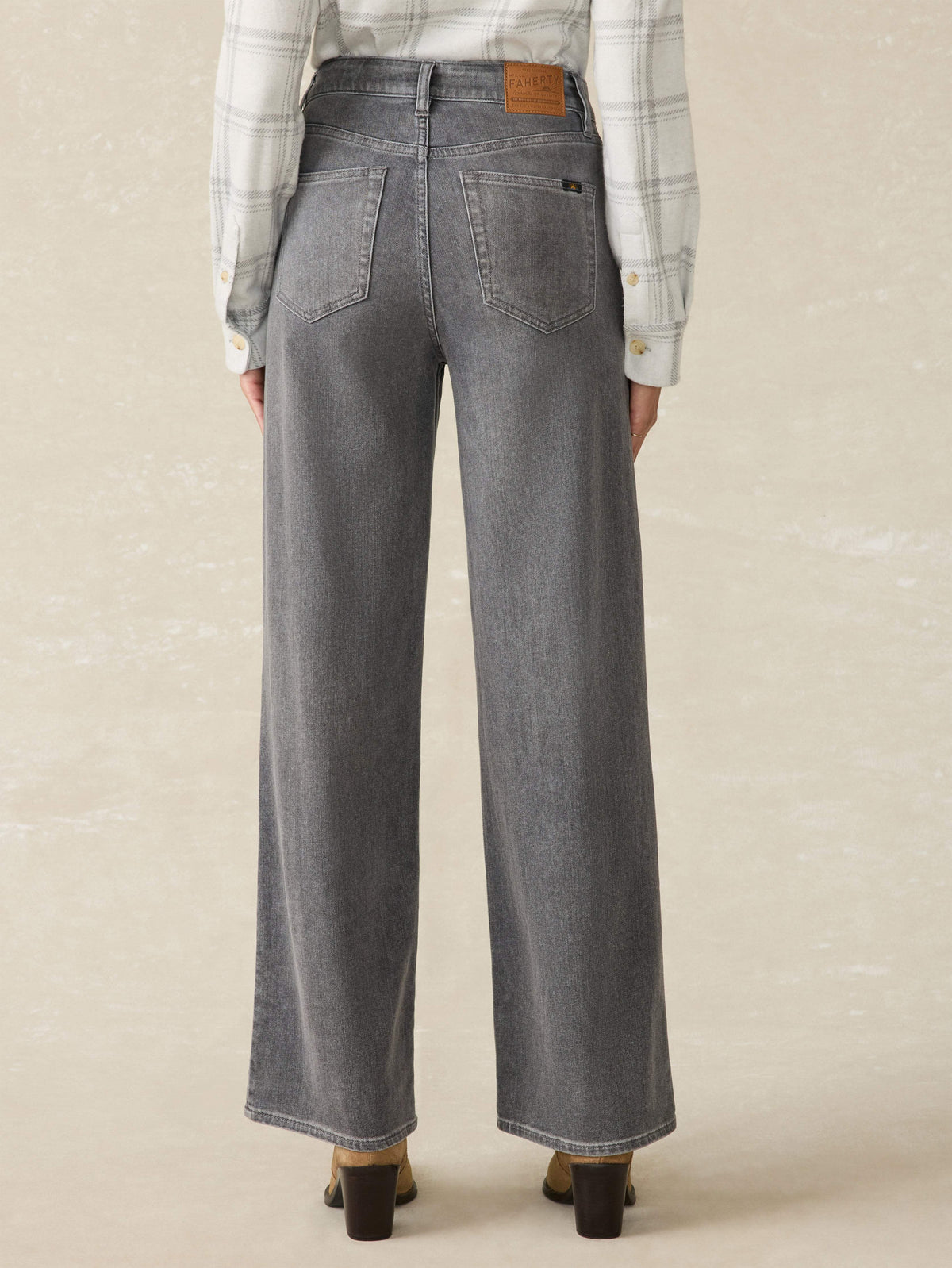 Dream Jean Wide Leg - Ash Grey Wash