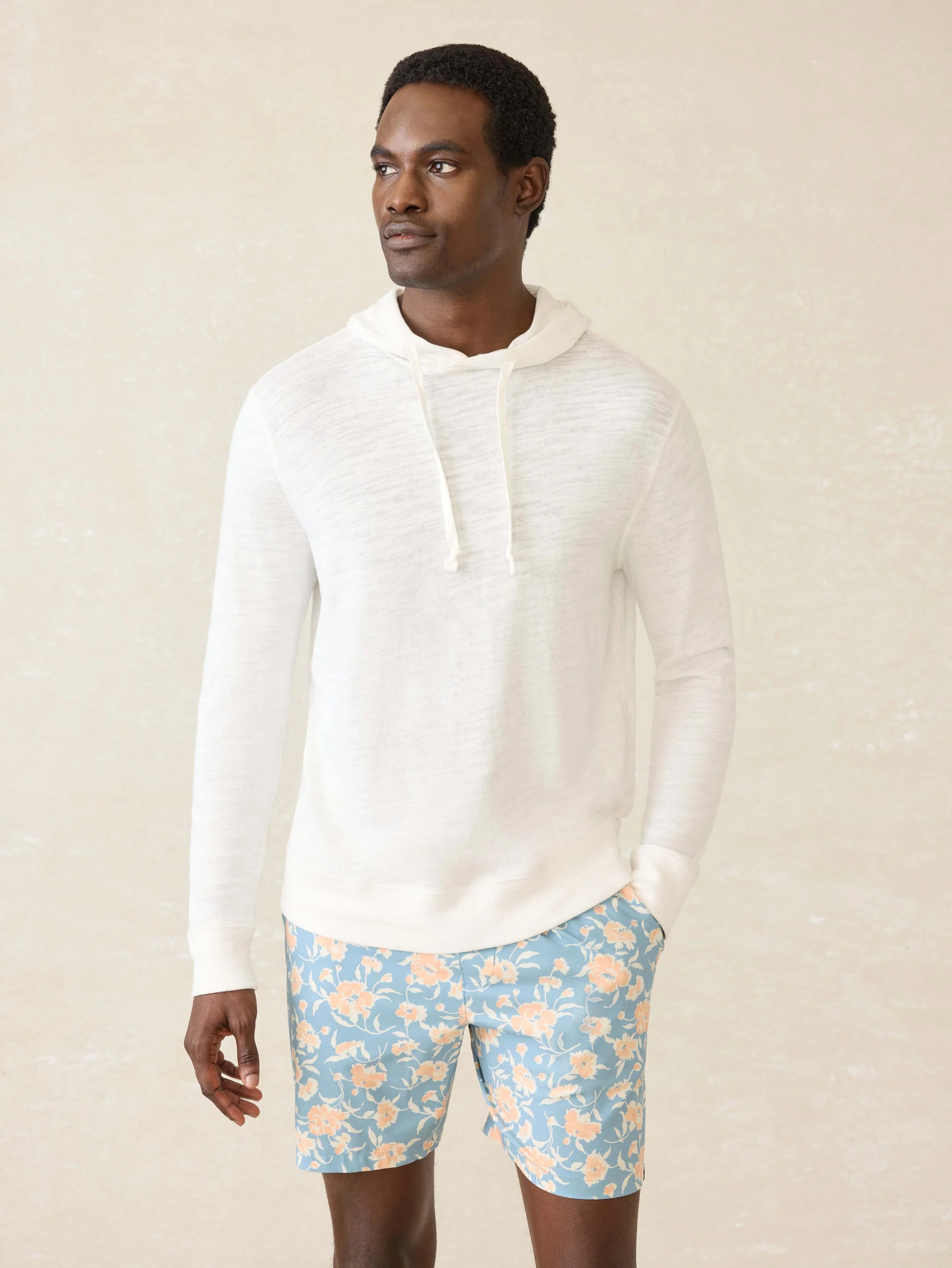 Sunwashed Midweight Organic Hoodie - White