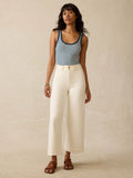 Stretch Terry Harbor Ankle Pant - Egret