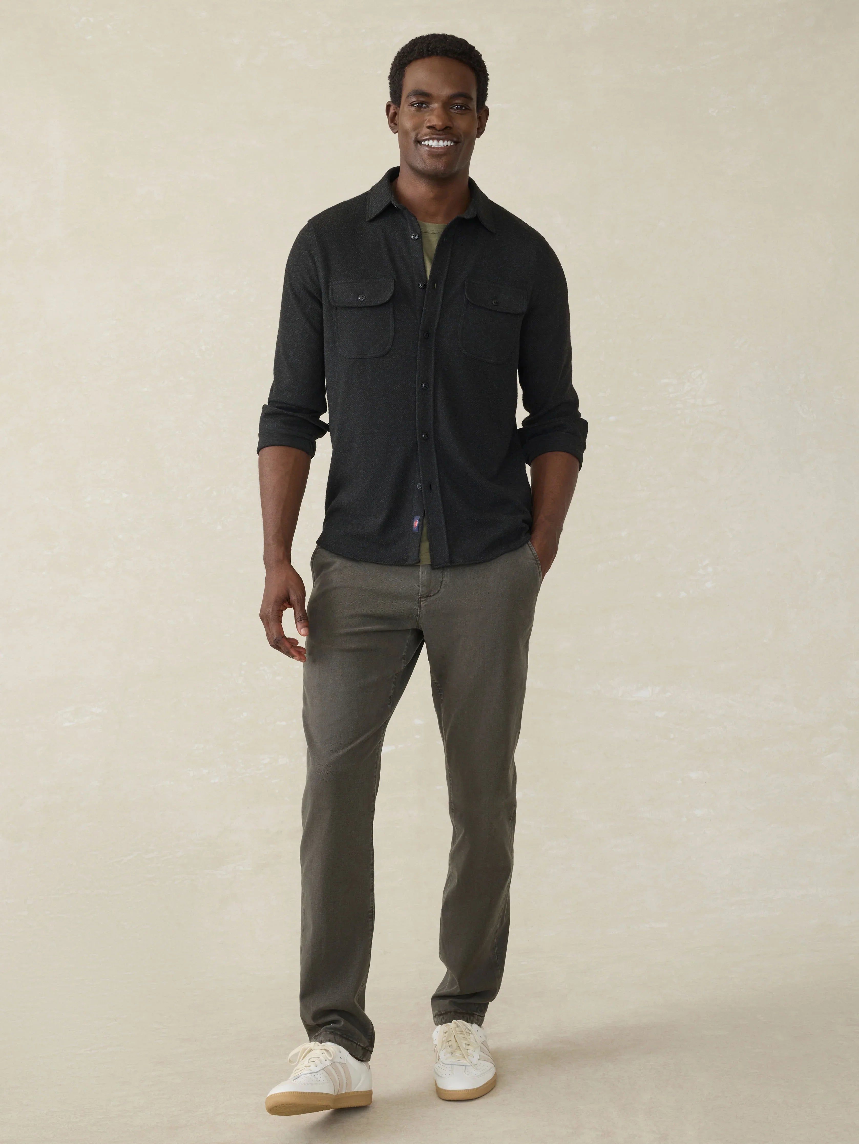 Legend™ Sweater Shirt - Heathered Black Twill