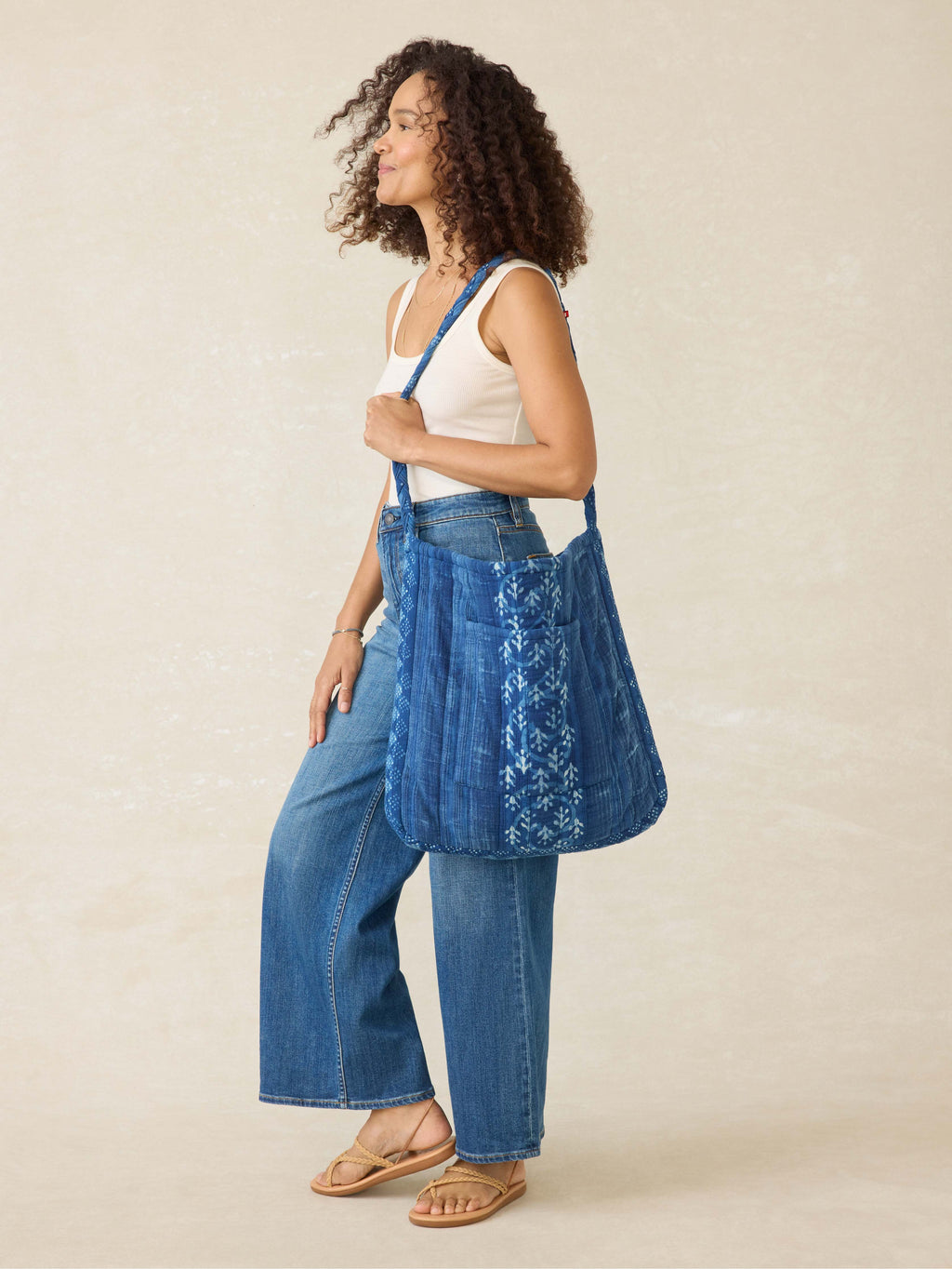 Sun Valley Quilted Tote - Indigo Valley