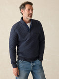 Epic Quilted Fleece Pullover - Navy Melange