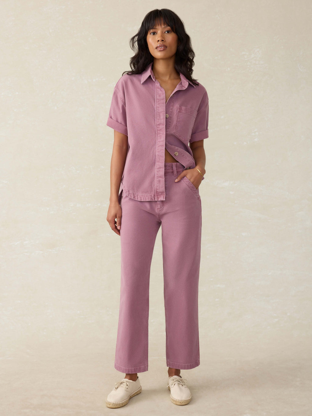 Sunwashed Canvas Overshirt - Weathered Orchid