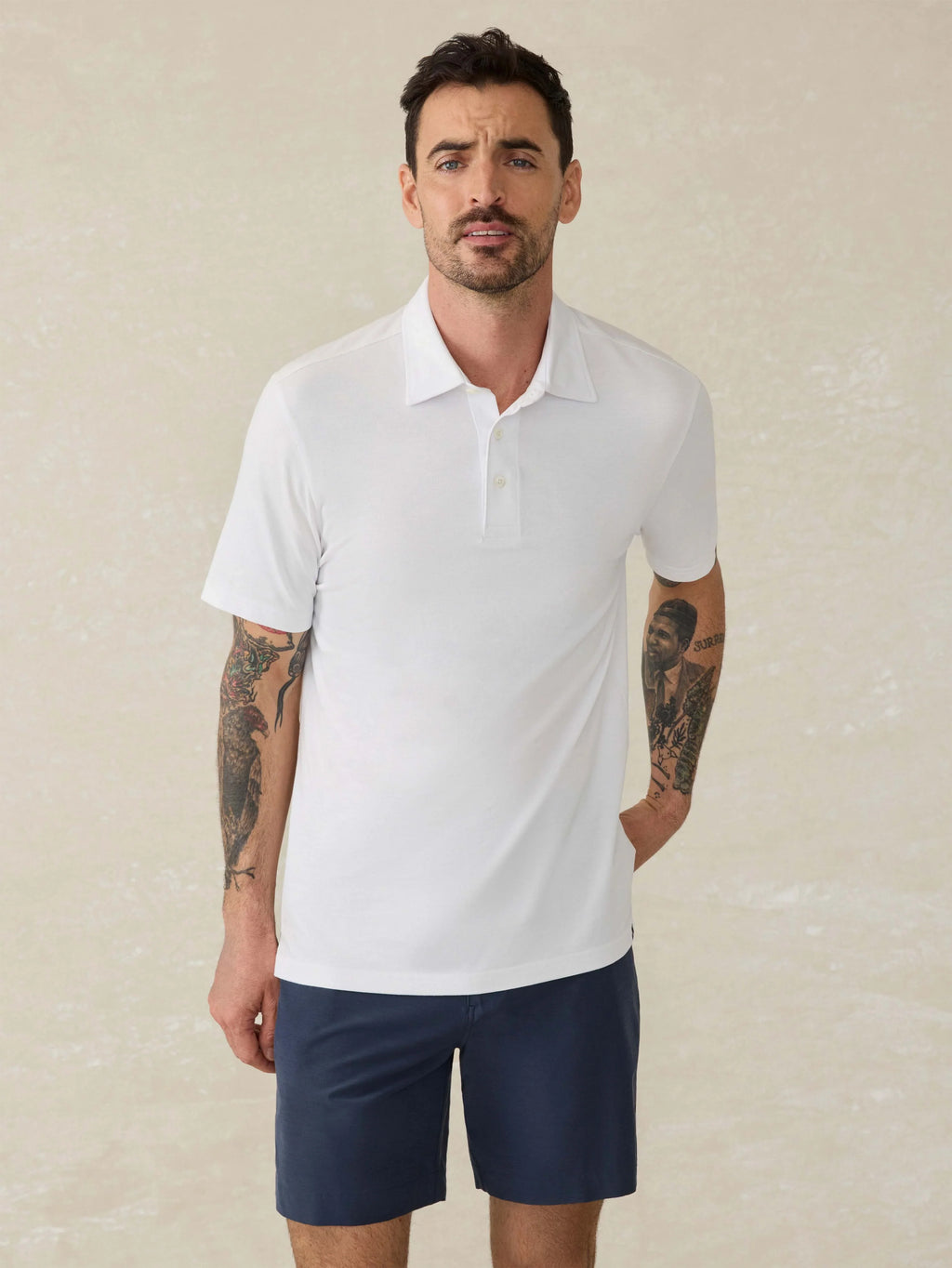 Short-Sleeve Movement™ Pique Polo - Pure White