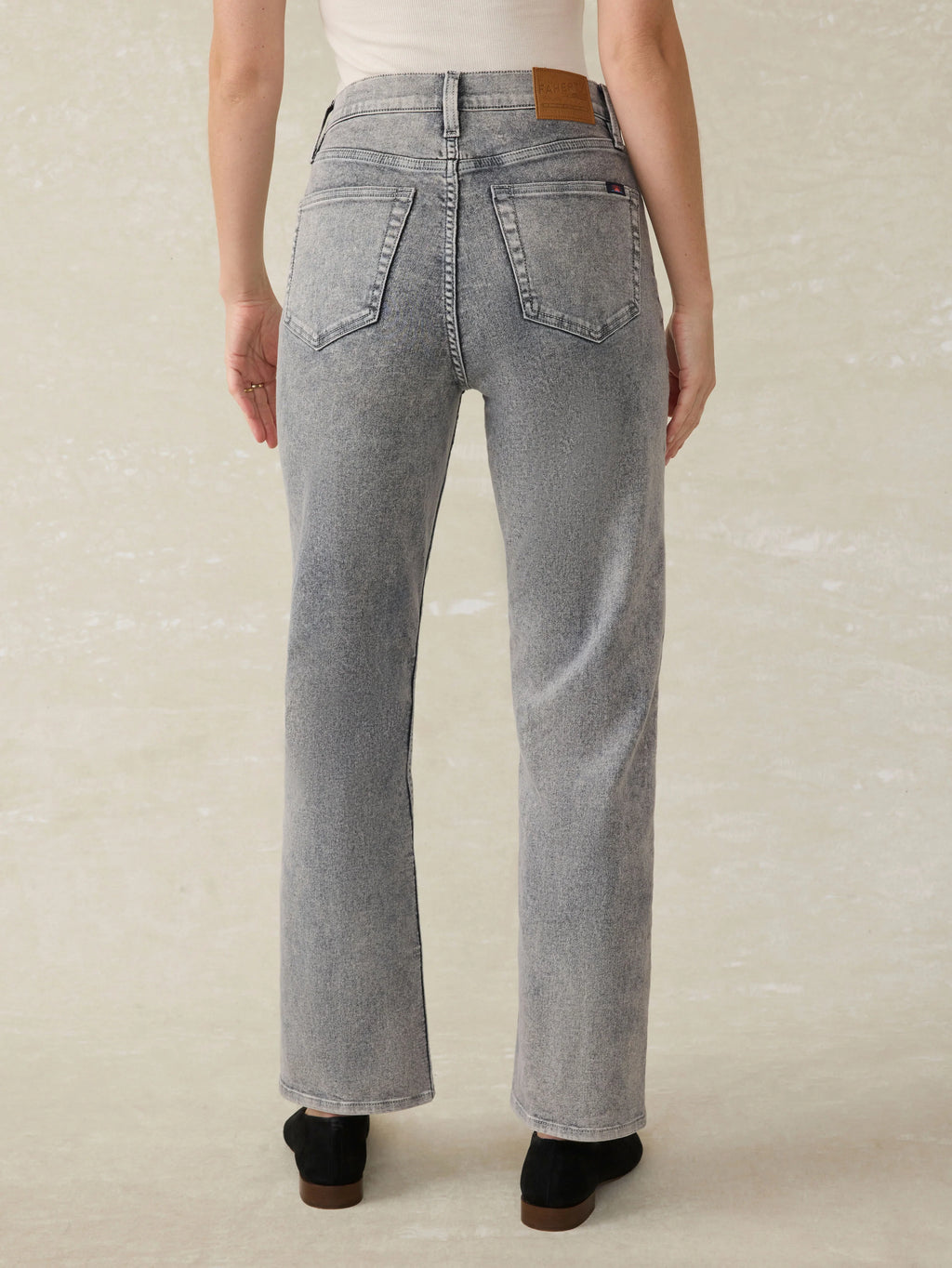 Slim Straight Sunwashed Denim - Washed Black