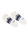 Surf Stripe No Show Sock - White
