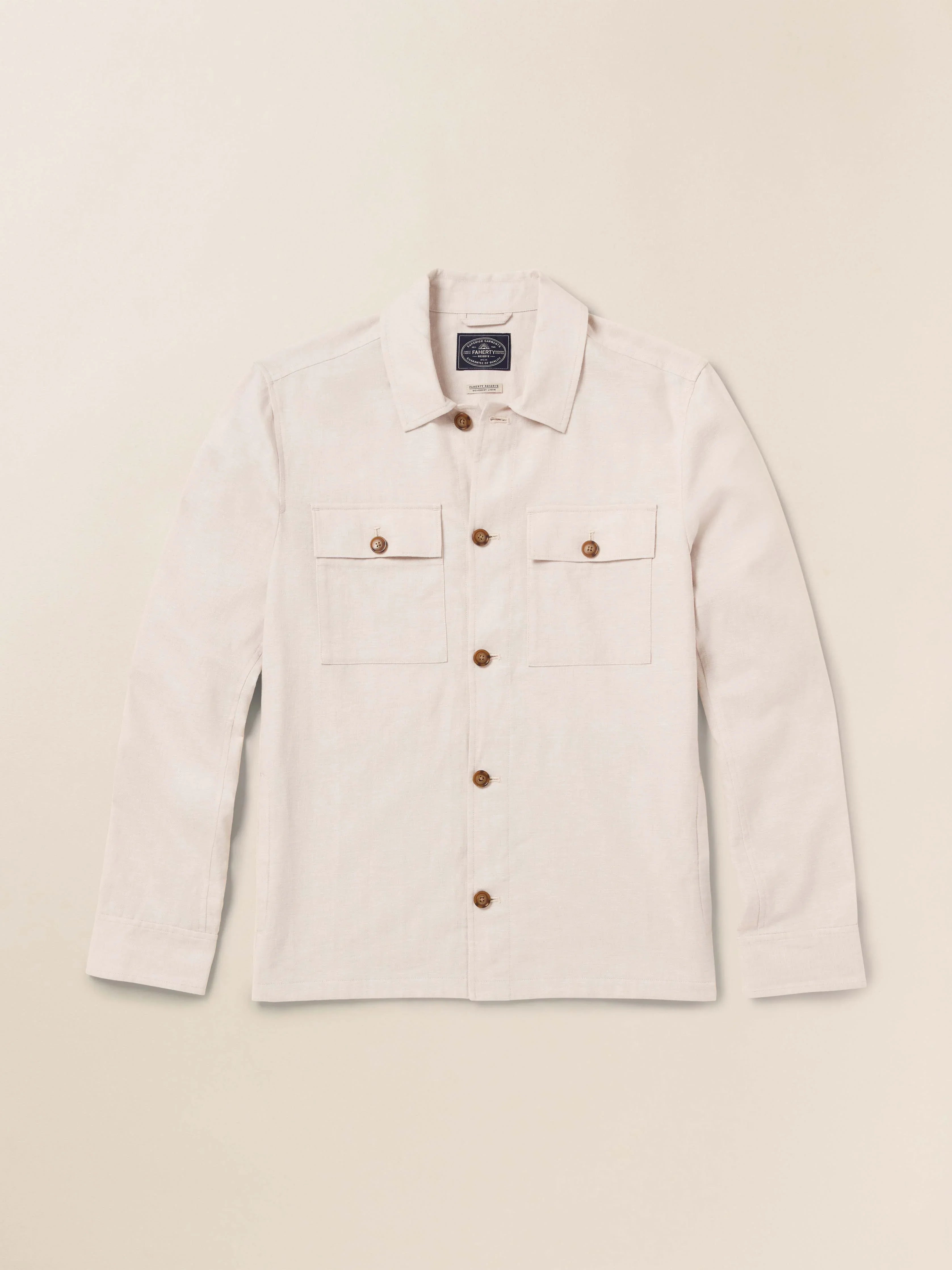 Movement™ Linen Shirt Jacket - Dorset Sand