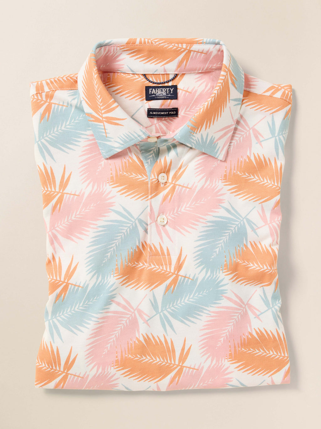 Short-Sleeve Movement™ Pique Polo - Ivory Paradise Palm
