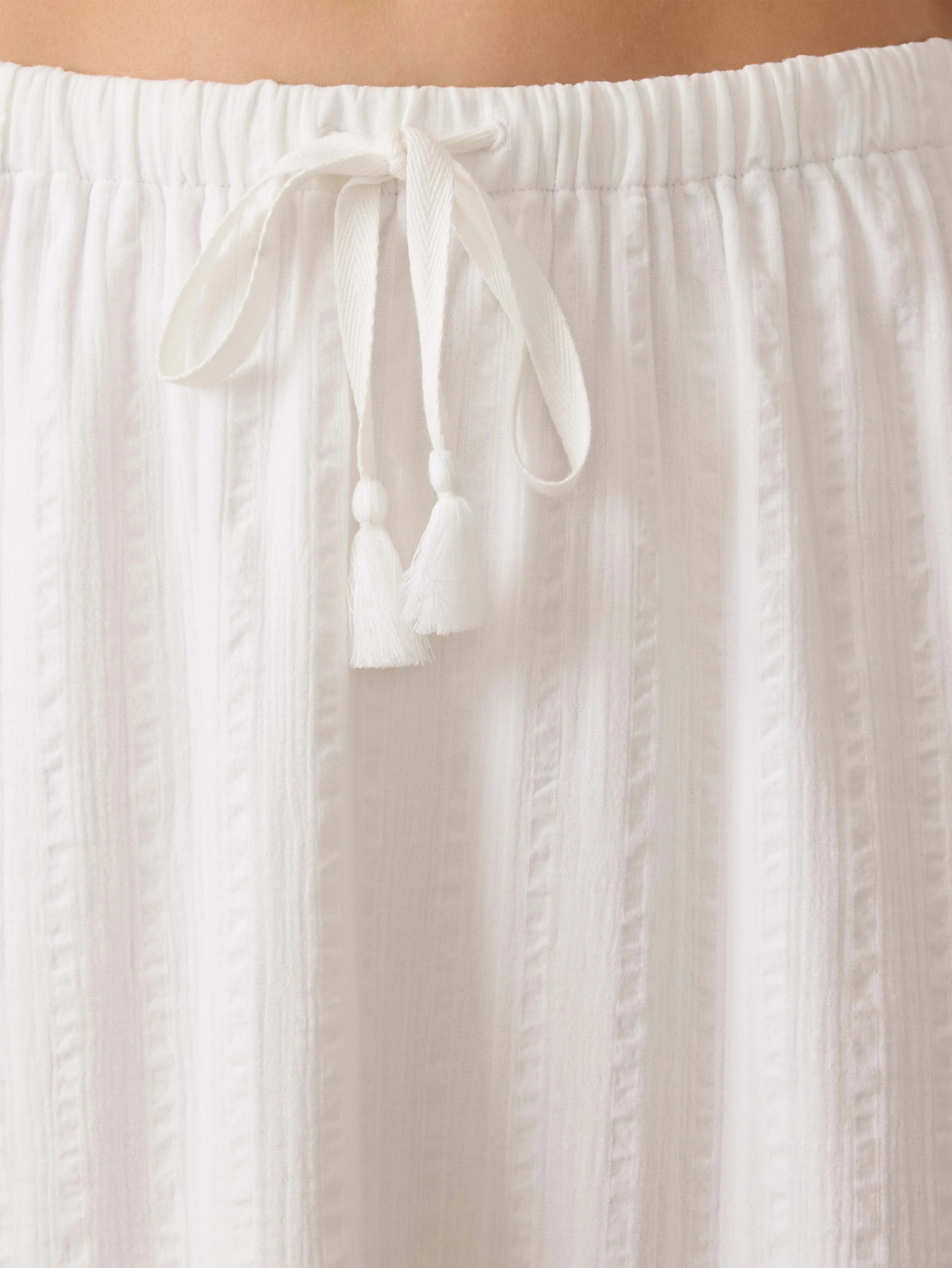 Dune Cotton Gauze Rees Skirt - White