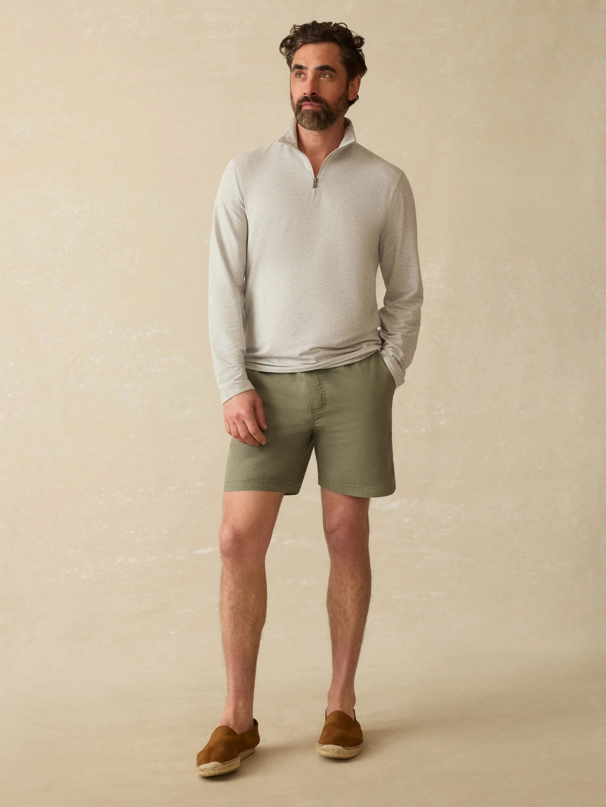 Movement™ Quarter Zip - Grey Cove Stripe