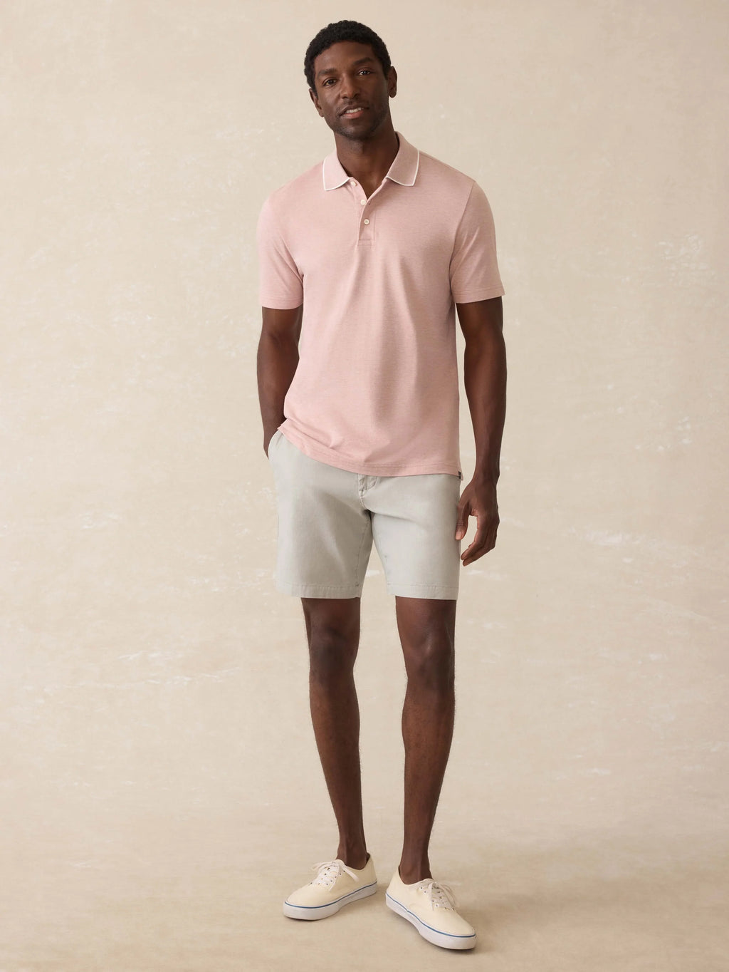 Short-Sleeve Movement Pique Polo - Sedona Melange