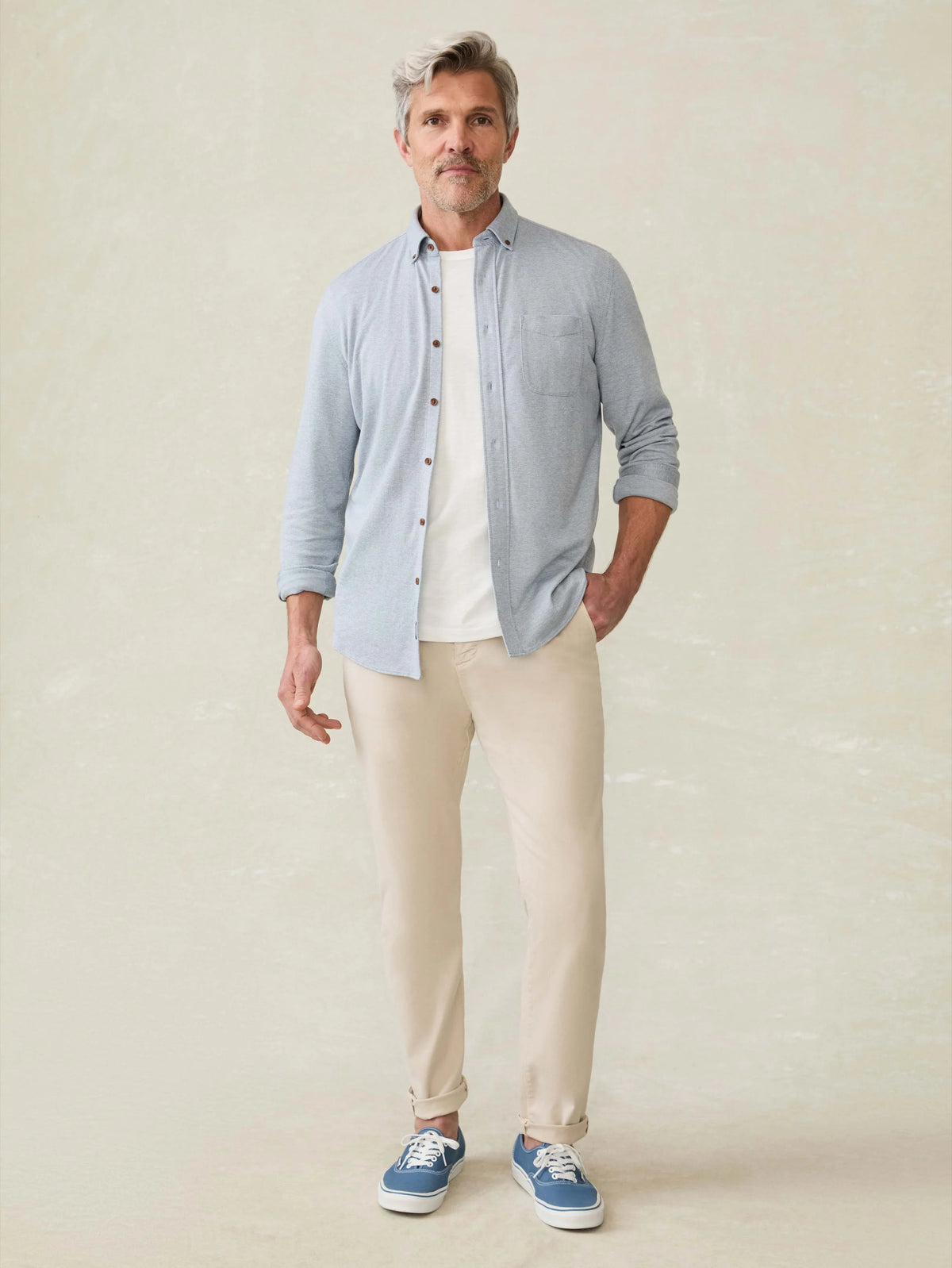 Coastline Knit Shirt - Oceanside Blue