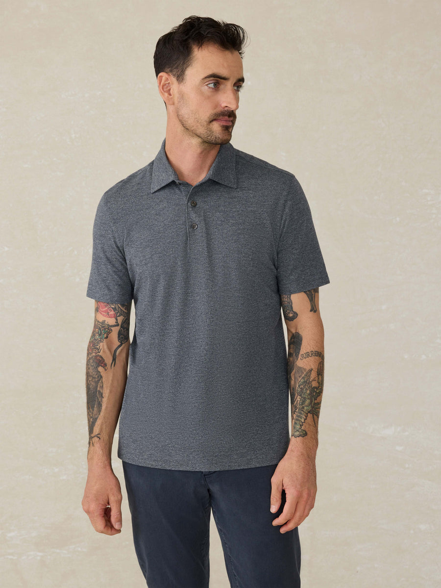 Short-Sleeve Movement™ Pique Polo - Dusty Iron Heather