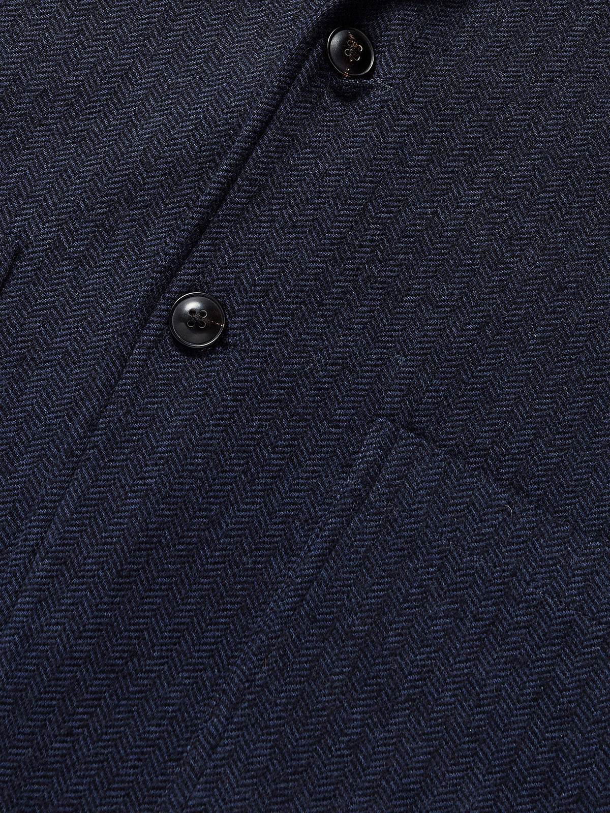 Inlet Knit Tweed Blazer - Navy Twilight Herringbone