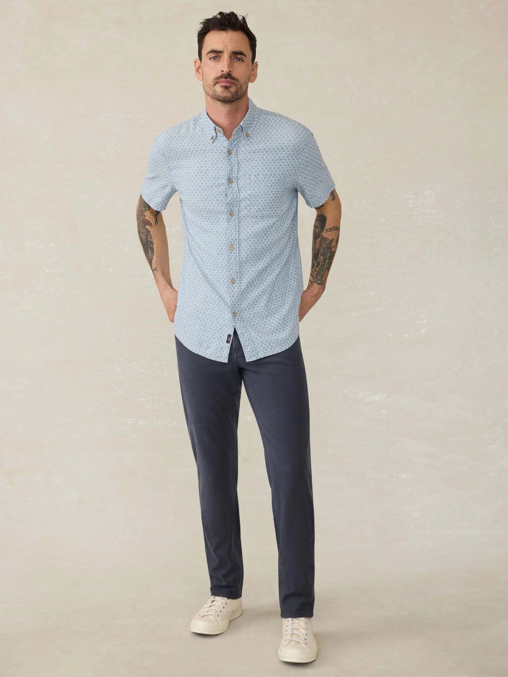 Stretch Terry 5-Pocket Pant - Navy