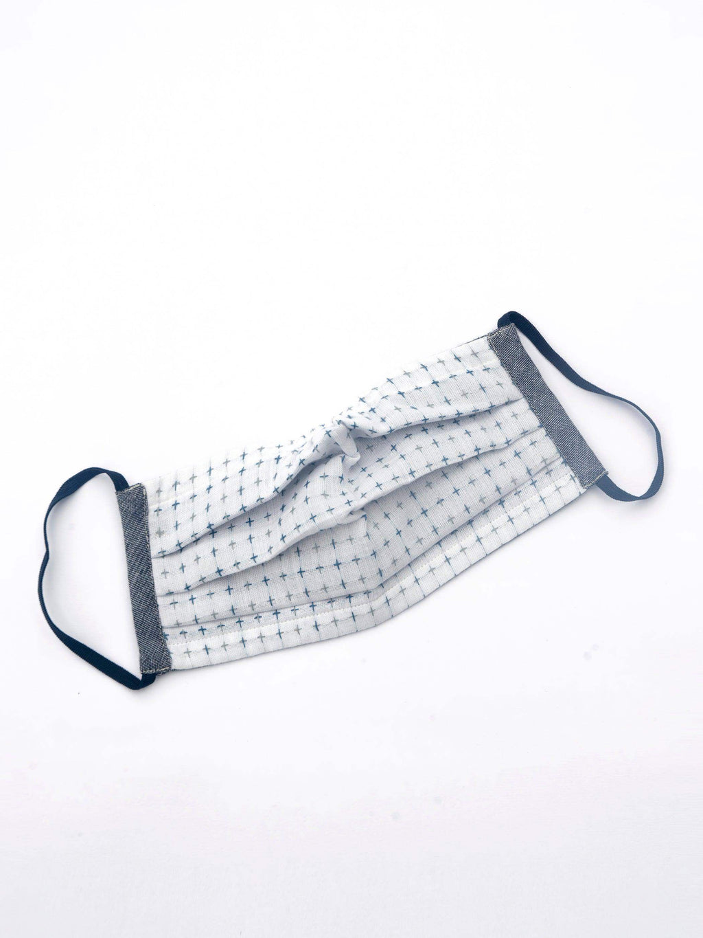 Artisan Cotton Mask - White Windowpane Dobby