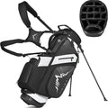 Unisex 14-Way Golf Stand Bag for Tournament Play, 420D Nylon Golf Accessories with Full-Length Dividers, Interchangeable Shoulder Straps, PE Padding, All-Terrain Stand System, Stabilizing Kickstand, Plush-Lined Top, 10-Pocket Storage, Waterproof Cover